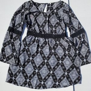 CHARLOTTE RUSEE BLACK SUMMER LONG SLEEVE DRESS XL